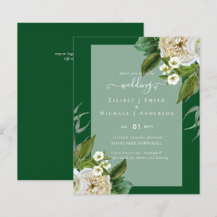 BUDGET White Roses Bouquet Floral Wedding