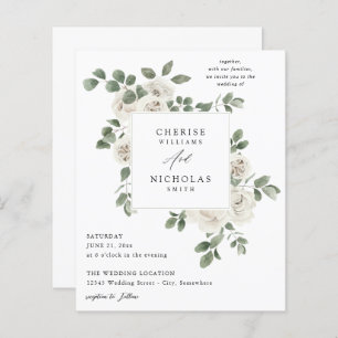 Budget White Soft Floral & Eucalyptus Wedding