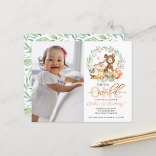 Budget Wild One Birthday Invitations With Photo