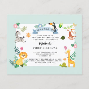 Budget Wild One Jungle Safari Animal 1st Birthday