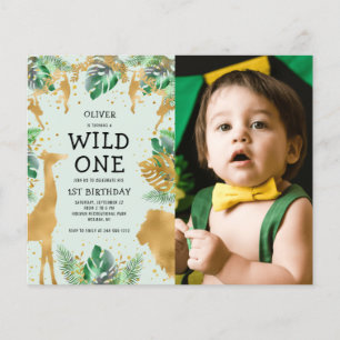 Budget Wild One Photo Green Gold Birthday