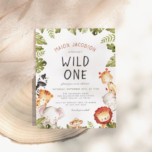 Budget Wild One Safari Animals Boy Birthday Party