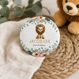 Budget Wild One Safari Animals Boy Birthday Party 3 Cm Round Badge