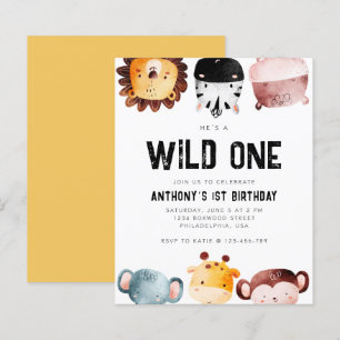 Budget Wild One Safari Animals First Birthday