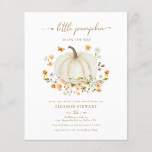 BUDGET Wildflower A Little Pumpkin Baby Shower