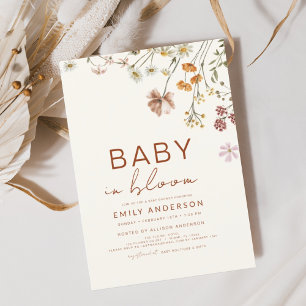 Budget Wildflower Baby in Bloom Shower Invitation