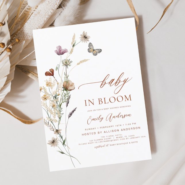 Budget Wildflower Baby in Bloom Shower Terracotta (Creator Uploaded)