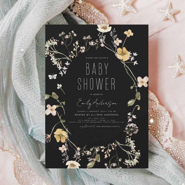 Budget Wildflower Boho Baby Shower Invitation (Creator Uploaded)