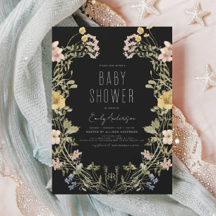 Budget Wildflower Boho Baby Shower Invitation