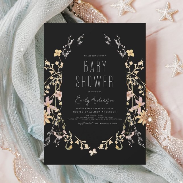 Budget Wildflower Boho Baby Shower Invitation (Creator Uploaded)