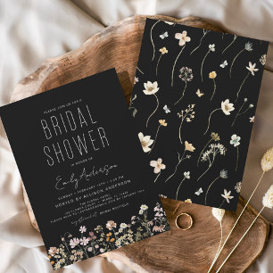 Budget Wildflower Boho Bridal Shower Invitation