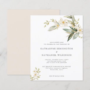 Budget Wildflower Greenery Wedding Invitation