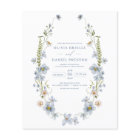 Budget Wildflower QR Code Wedding Invitation
