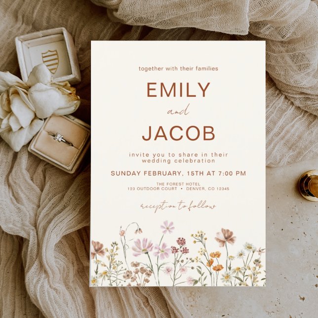 Budget Wildflower Terracotta Botanical Wedding (Creator Uploaded)
