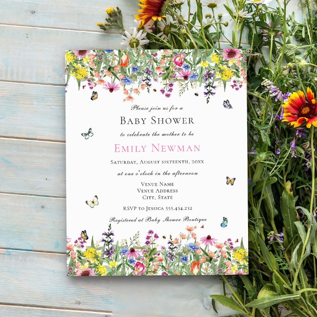 Budget Wildflower Watercolor Floral Baby Shower (Creator Uploaded)