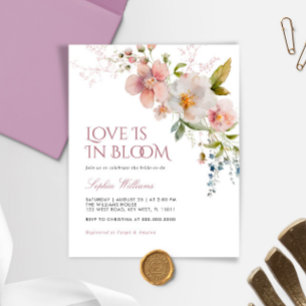 Budget Wildflowers Love Is In Bloom invitation