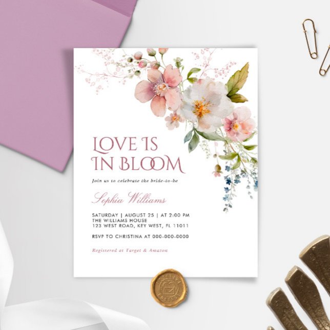 Budget Wildflowers Love Is In Bloom invitation (Creator Uploaded)