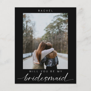 Budget Will you be my Bridesmaid Minimalist Photo