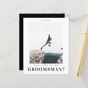 Budget Will you be my Groomsman Minimal Photo