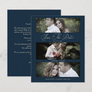 Budget Wimshical Script Navy Wedding 3 Photos