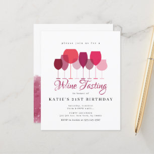 Budget Wine Tasting Party Invitations