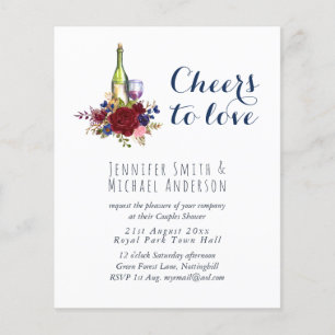 Budget Wine Tasting Wedding or Bridal Shower Inv.