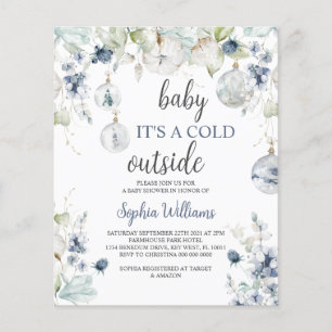 Budget Winter Baby It's A Cold Outside Invitation