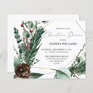 Budget Winter Berries & Pine Christmas Dinner