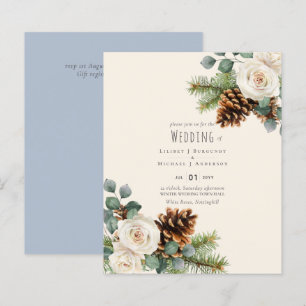 BUDGET Winter Eucalyptus Pine Cones Wedding