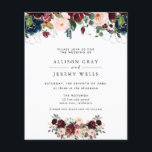 Budget Winter Floral Wedding Invitation Flyer<br><div class="desc">This timeless,  romantic design features a whimsical watercolor floral bouquet with soft colours and botanical accents. All aspects of this design can be edited (font,  text size,  or floral accents moved/removed) to fit your needs. Please contact me if you need help with this design.</div>