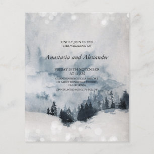 Budget/WINTER/Forest- Wedding Invitation. Flyer