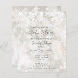 Budget Winter snowy pastel colours baby shower