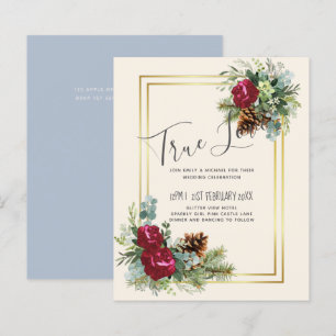 BUDGET Winter Wedding Burgundy Roses Eucalyptus