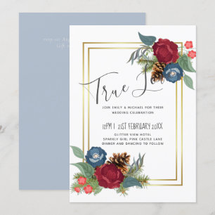 BUDGET Winter Wedding Burgundy Teal Blue Modern