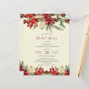 Budget Winter Wedding Christmas Bridal Shower