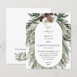 Budget Winter White Floral & Pine 2 Wedding