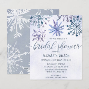 Budget Winter Wonderland Bridal Shower Invitation