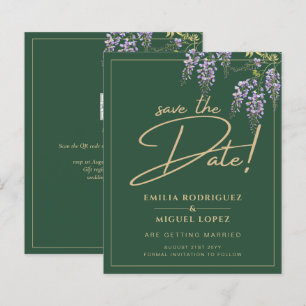 BUDGET WISTERIA Gold Green SAVE THE DATE