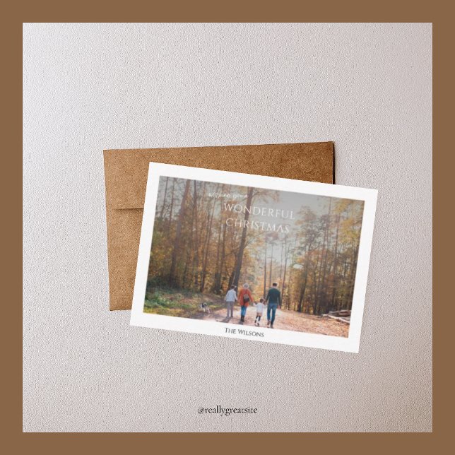 budget wonderful christmas one photo christmas  card (Creator Uploaded)