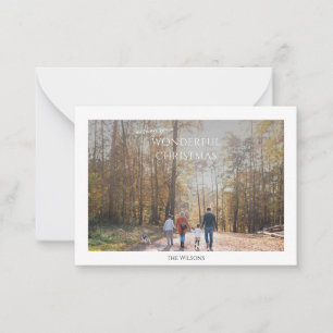 budget wonderful christmas two photo christmas card