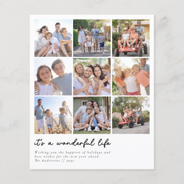 Budget Wonderful Life Christmas Photo Holiday Card (Front)