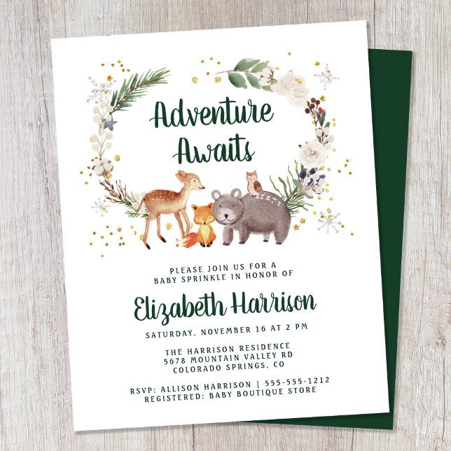 Budget Woodland Animals Winter Baby Sprinkle (Creator Uploaded)
