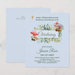 BUDGET Woodland Boys Christening Invites Baptism