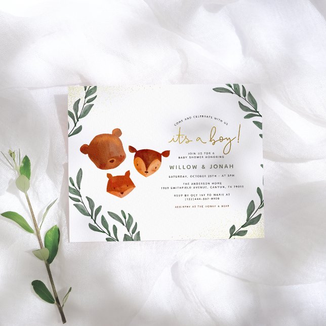 Budget Woodland Forest Greenery Boy Baby Shower (Creator Uploaded)