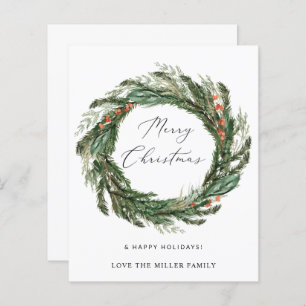 Budget Wreath - Merry Christmas