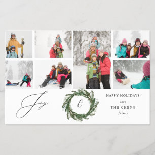 Budget Wreath Monogram Joy 7 Photo Flyer
