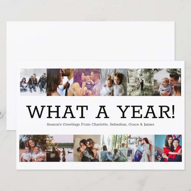 BUDGET Year In Review Photo Personalised Christmas (Front/Back)