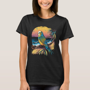 Budgie Beach Budgerigar Parakeet Bird Summer 3 T-Shirt