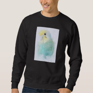 Budgie Bird No 14 Animal Portrait Illustration Sweatshirt
