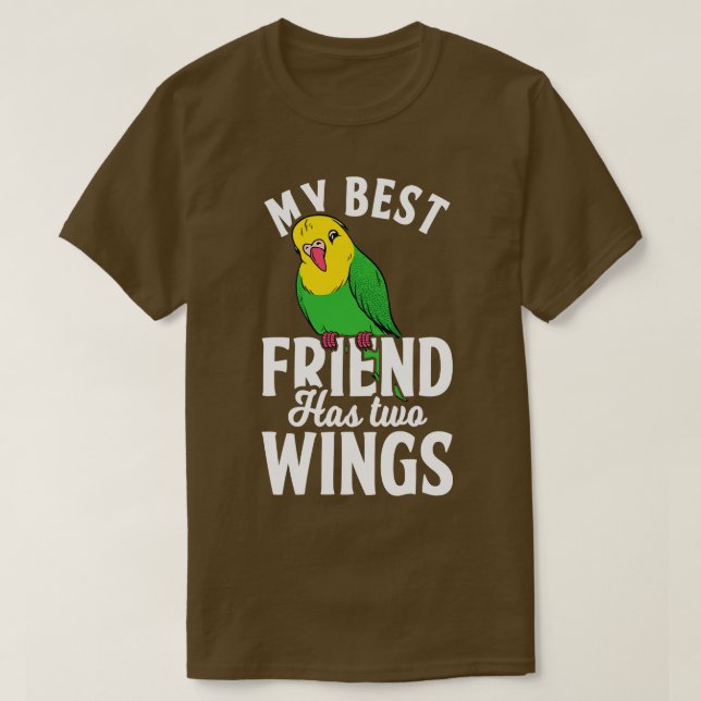 Budgie Bird Pet  T-Shirt (Design Front)